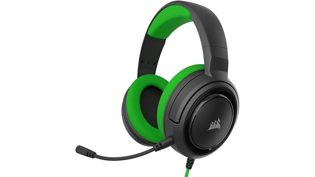 green corsair gaming headphones