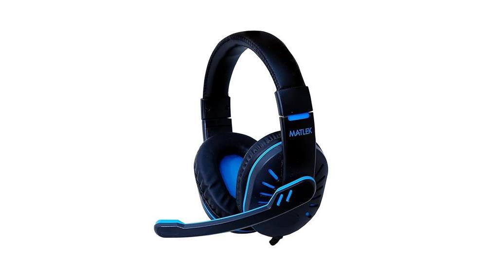 matlek gaming headphones blue