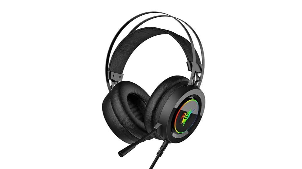 rgb wired over ear headphones