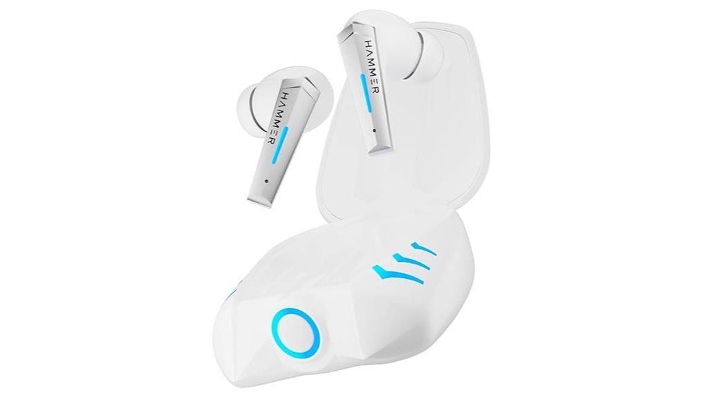 wireless gaming earbuds white
