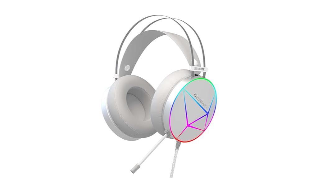 zebronics gaming headphones in white