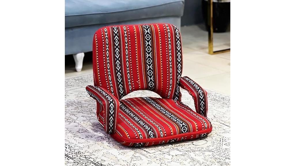 adjustable floor chair armrests