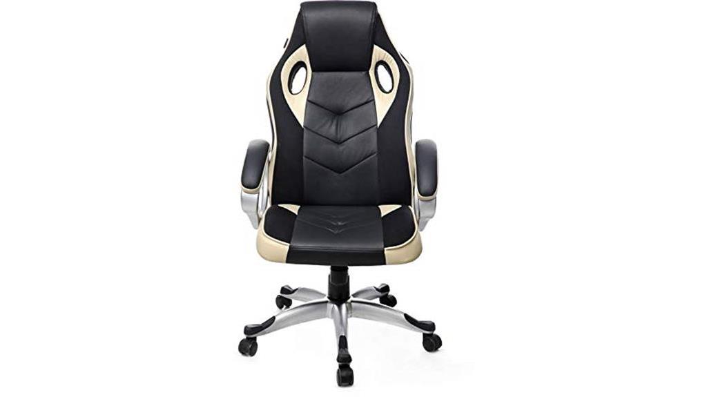 ergonomic brown leather chair