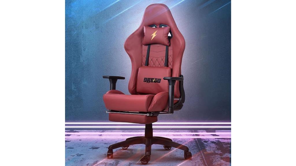 ergonomic gaming chair wine
