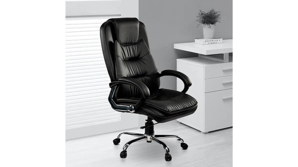 ergonomic leatherette office chair