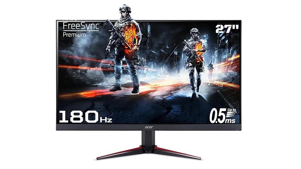 gaming monitor with details