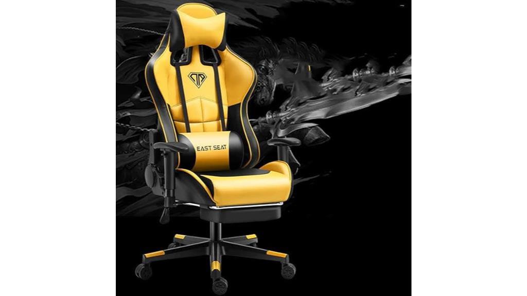 high end gaming chair yellow