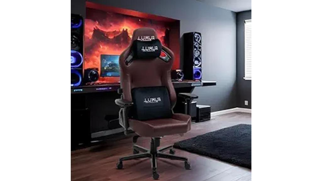 luxurious gaming chair with support