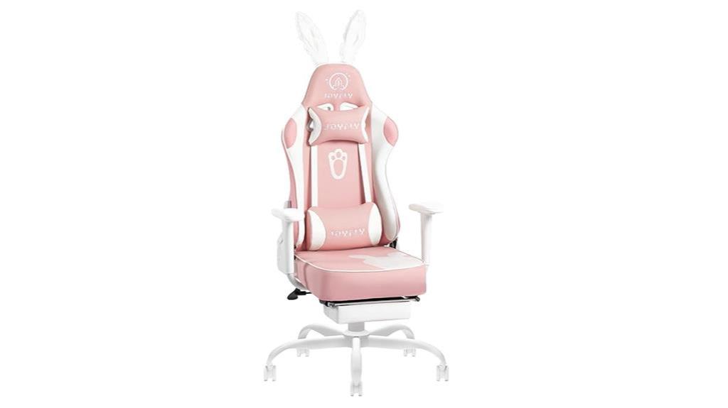 stylish pink gaming chair