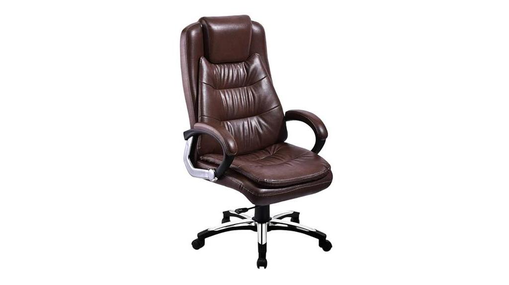 swivel chair in brown